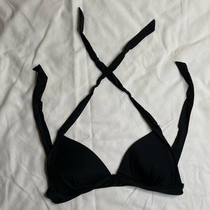 Black Tie Bikini Top